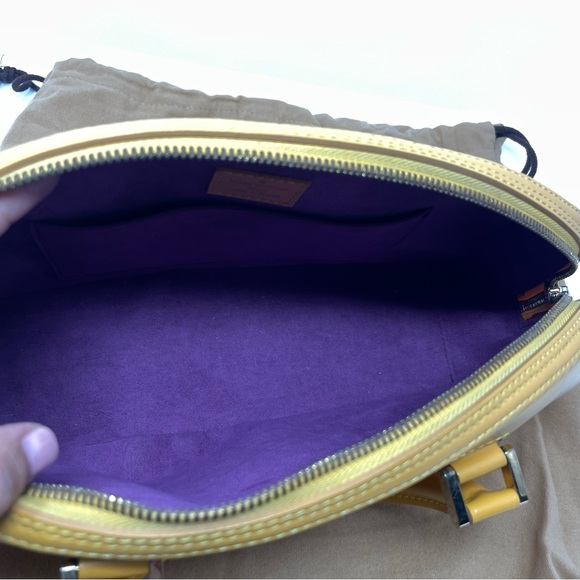 LOUIS Vuitton LV Hand Bag Jasmin Yellow Purse with Wallet - Picture 8 of 16